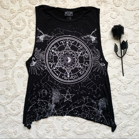 Hot Topic Tops - Midnight Hour Zodiac top small